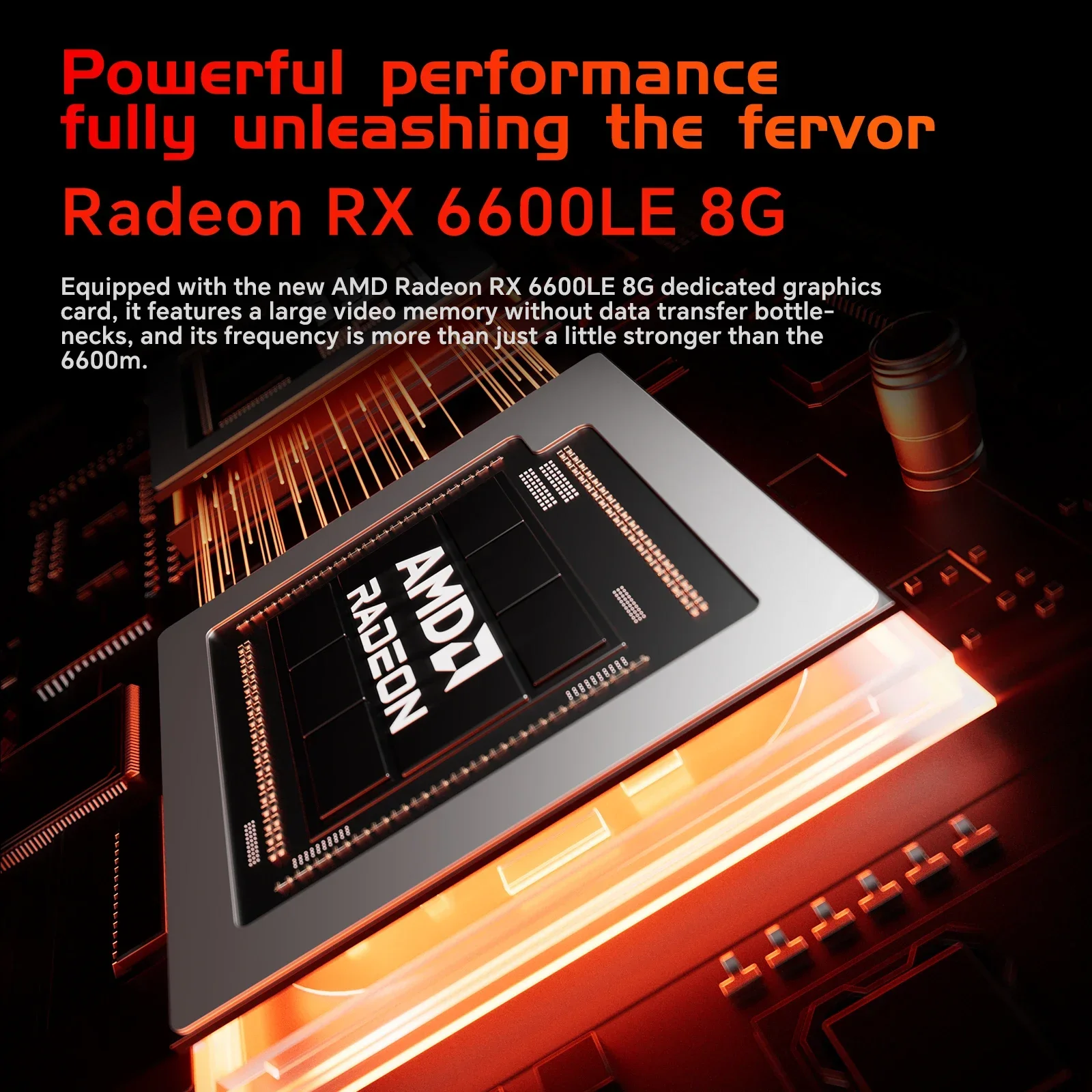 AOOSTAR GODX Mini PC AMD Ryzen 9 6900HX z niezależną kartą graficzną AMD Radeon RX 6600LE Wysokowydajny komputer do gier.