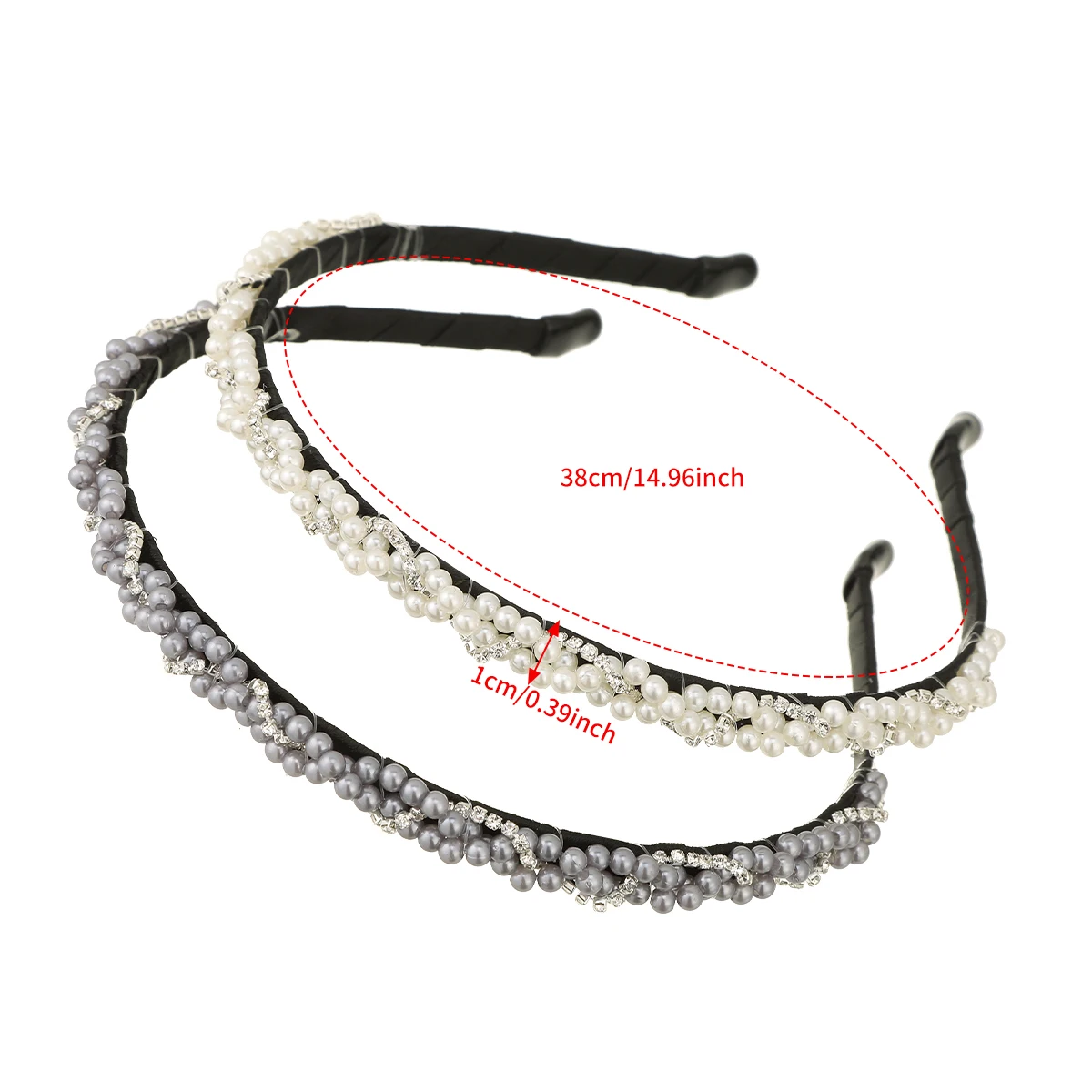 Pearl Headband Rhinestone Korean Headbands Fashion Bezel Hair Band For Women Sweet Non-slip Wash Face Hair Hoops Bezel Headwear