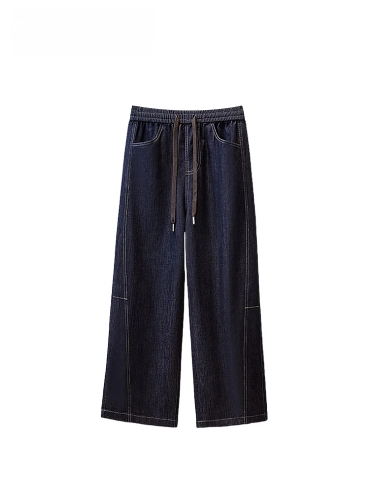 

High Waist Straight Leg Jeans plus Size Women's Faionable Loose Fit Summer New Sle Car Club Denim Pants for Plump Sister