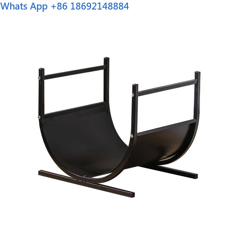 Wood Storage Rack for Indoor Outdoor Fireplace Living Room Home Use Stylish European Design Firewood Holder
