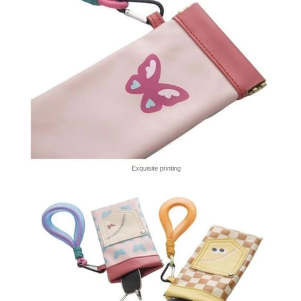 حقيبة نظارات عصرية من جلد البولي يوريثان مقاومة للماء مع صندوق نظارات شمسية بحبل غطاء حماية للنظارات بإغلاق تلقائي