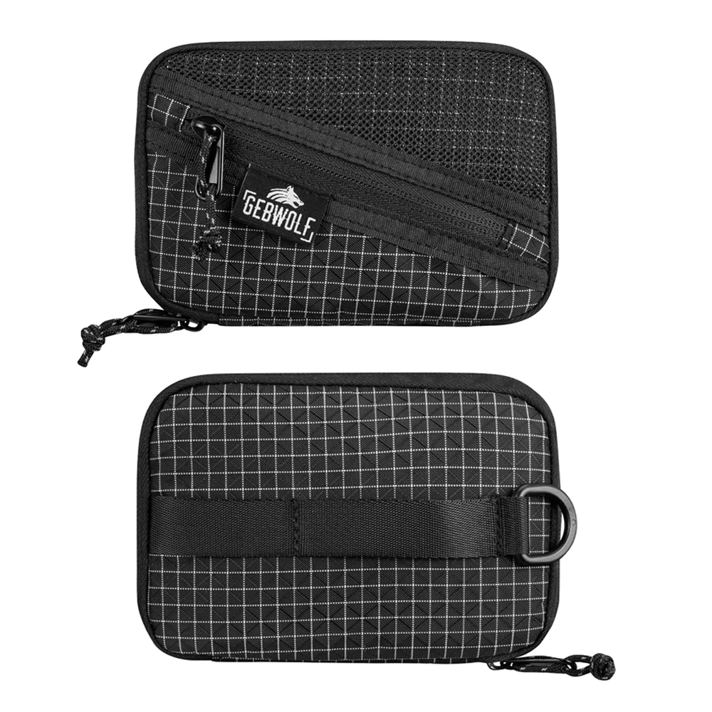 Multi-Pocket Everyday Carry Pouch EDC Organizer Wallet Utility Tool Pouch Money Belt Travel Pouch for Card Key Coin Money