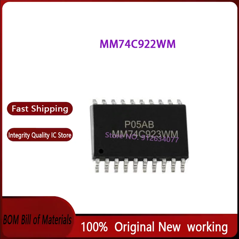 10PCS 100% Brand new original MM74C922WM MM74C922 74C922 SOP-20