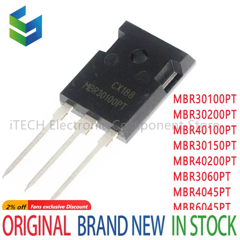 

5 шт. MBR30100PT TO-247 MBR30100 30A 100V MBR40100PT MBR30200PT MBR30200 MBR30150PT MBR40200PT MBR3060PT MBR4045PT MBR6045PT Новинка