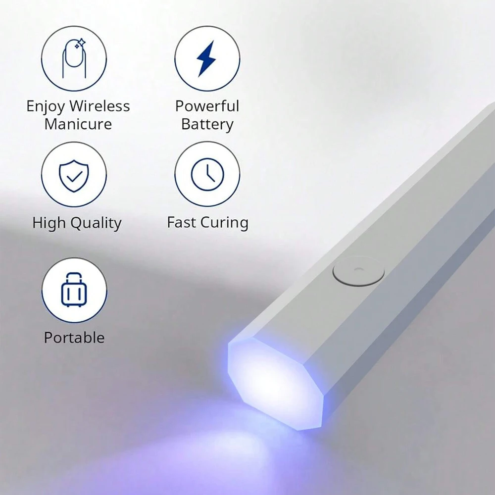 Handheld UV/LED Light for Nails 3W Portable Mini UV Light for Gel Nail 2 Timer Setting LED Nail Lamp Home Use image 2