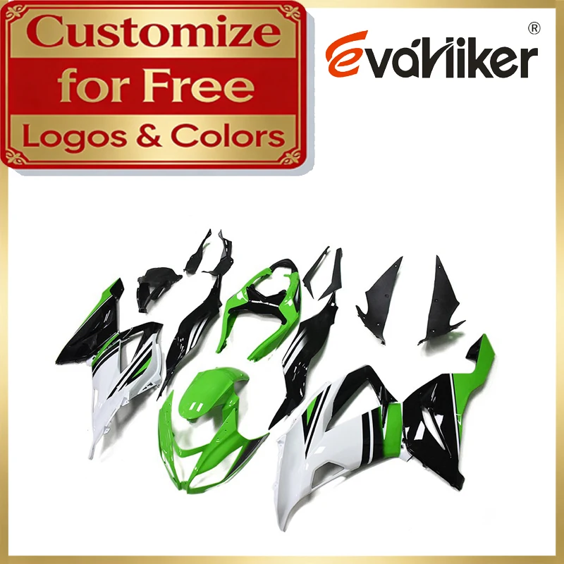 

ABS Fairing Kit For Kawasaki ZX6R 2013 2014 2015 2016 2017 2018 ZX636 13 14 15 16 17 18 white green ABS Plastic Injection Mold