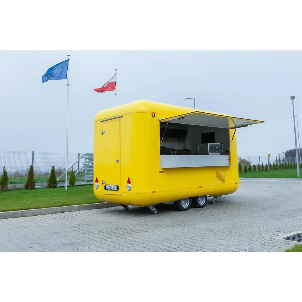 

New Airstream Style Mobile Food Truck with Full Kitchen Hot Dogs Camper Van Fully Equipped Coffee Cart Ice Cream Food Cart