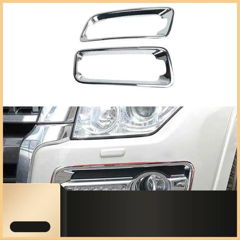 

2PCS Car Decoration Front Fog Light Driving Lamp Cover Trim Fit For Mitsubishi Pajero V80 V93 V95 V97 V98 2015-2021-N30R