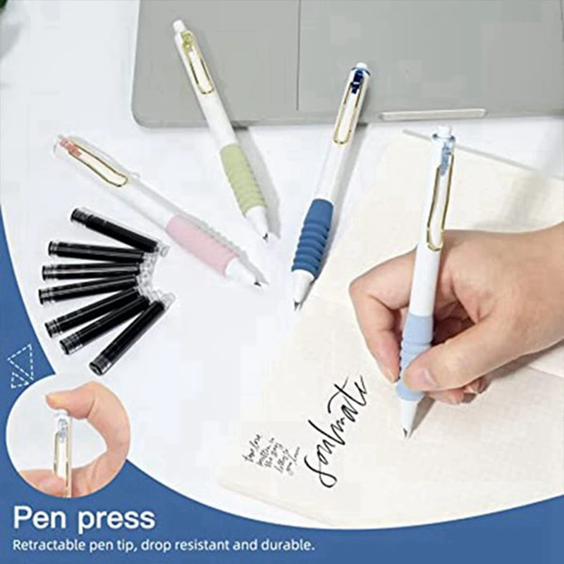 High-Value Sponge Pen 0.38 Student Pen Replaceable Ink Bag Practice Super Soft Pen Writing