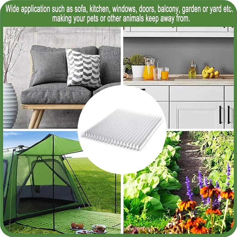 Paquete de 10 alfombrillas para dispersión B50C para gatos con picos, alfombrilla repelente para gatos disuasoria para interiores, almohadillas de entrenamiento para mantener los perros y gatos fuera del sofá