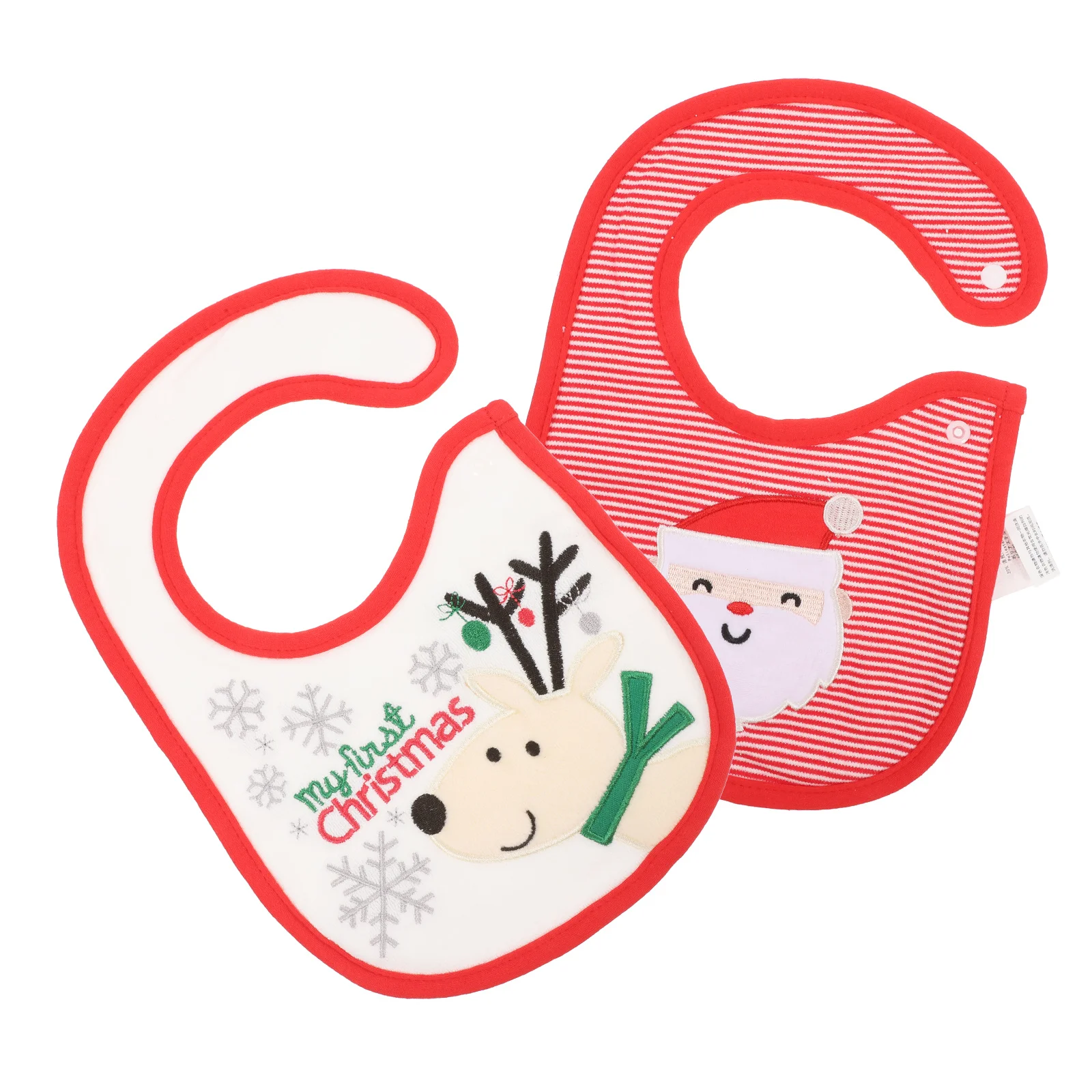 

2Pcs Infant Toddler Waterproof Baby Drool Bib Pure Cotton Saliva Towel Soft Absorbent Feeding Bib Breathable Cotton Burp Cloth