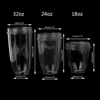 Juicer Cup Mug Clear Replacement For NutriBullet for Bullet Juicer 18/24/3 Drop Shipping