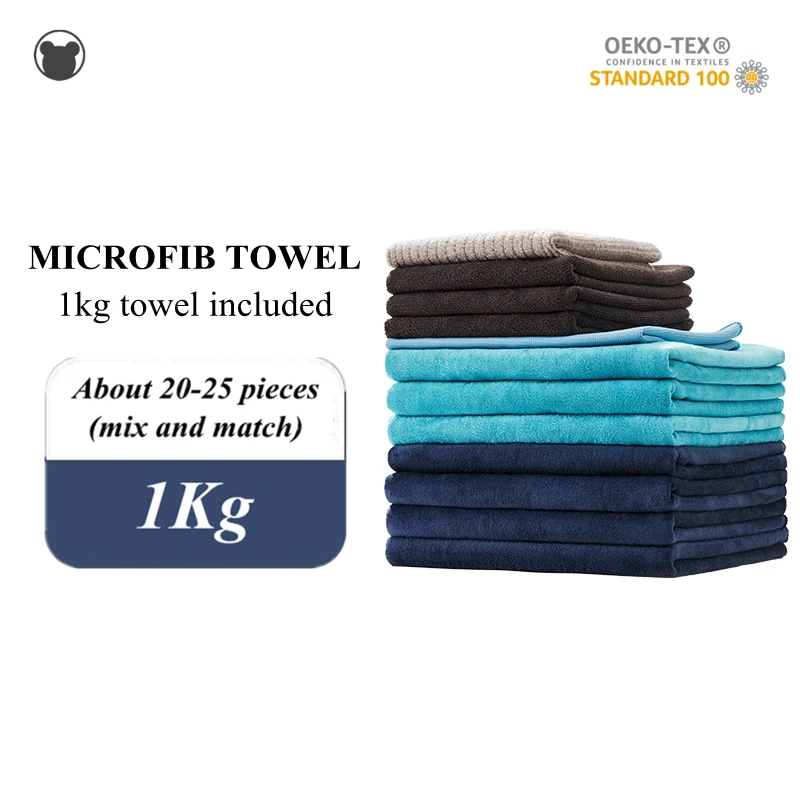 

1kg Microfiber Kitchen Towel Super Absorbent Efficient Tableware DishCloth Non-stick Oil Household Cleaning Cloth House Cleaning