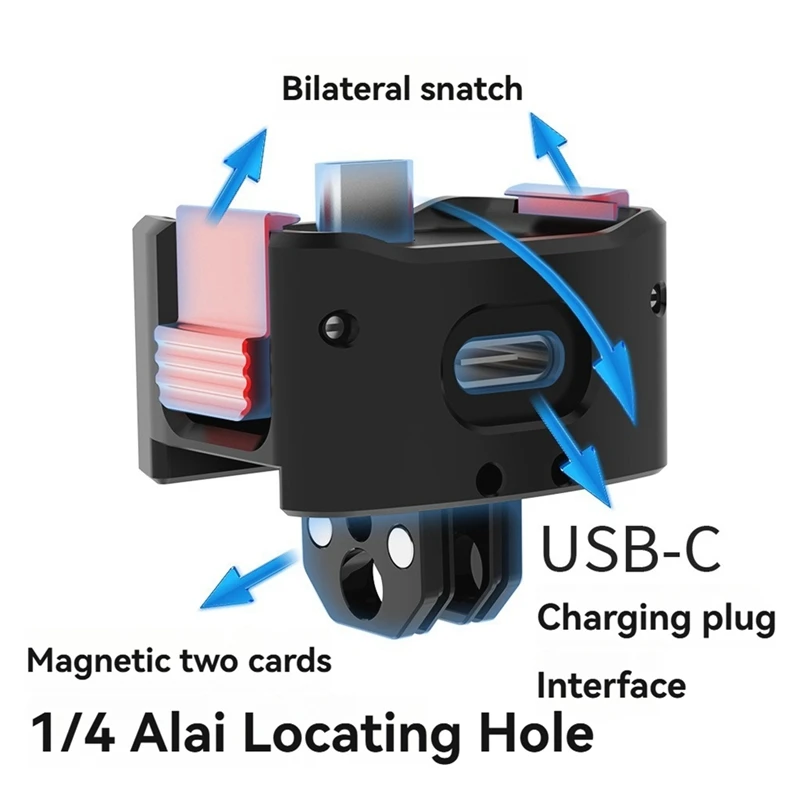 База интеллектуального магнитного зарядного устройства, быстроразъемный адаптер, крепление для Dji Pocket 3/4, гнездовое базовое крепление