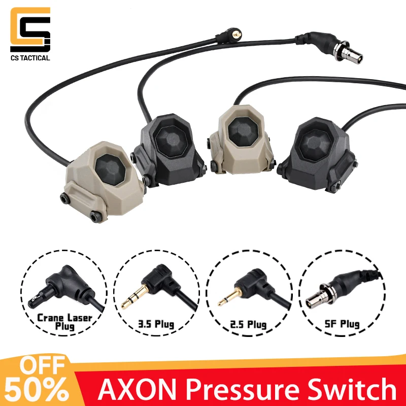 

WADSN Tactical AXON SL Button Pressure Switch Fit M300 M600 Flashlight PEQ DBAL Laser Switch Hunting Airsoft Scout Accessories