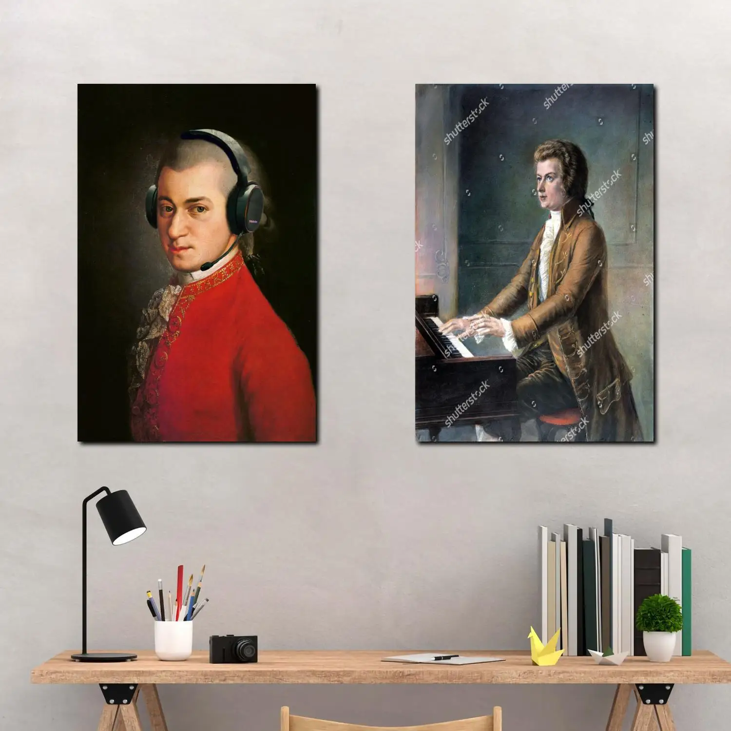 mozart composer Singer Canvas Art Poster and Wall Art Picture Print Modern Family bedroom Decor Posters