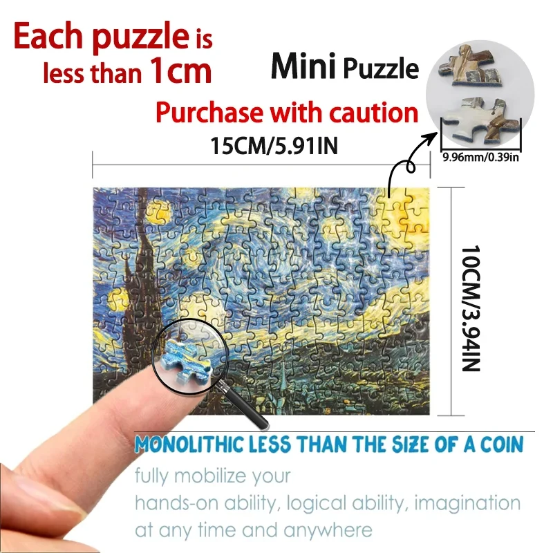 150PCS Jigsaw Pocket Multi-type Landscape Puzzle Game Test Tube Packaging Travel Puzzle Toys DIY Jigsaw  Puzzle Toys Kids