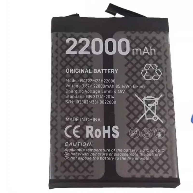 In stock for DOOGEE S100 Pro battery 22000mAh Long standby time New production date for Doogee S100 Pro battery