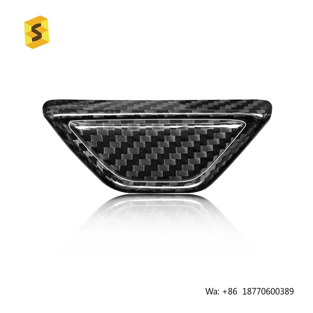 

Shasha Carbon Fiber Accessories Armrest Box Side Button Sticker Car Interior Trim for Corvette C8 2020-2024