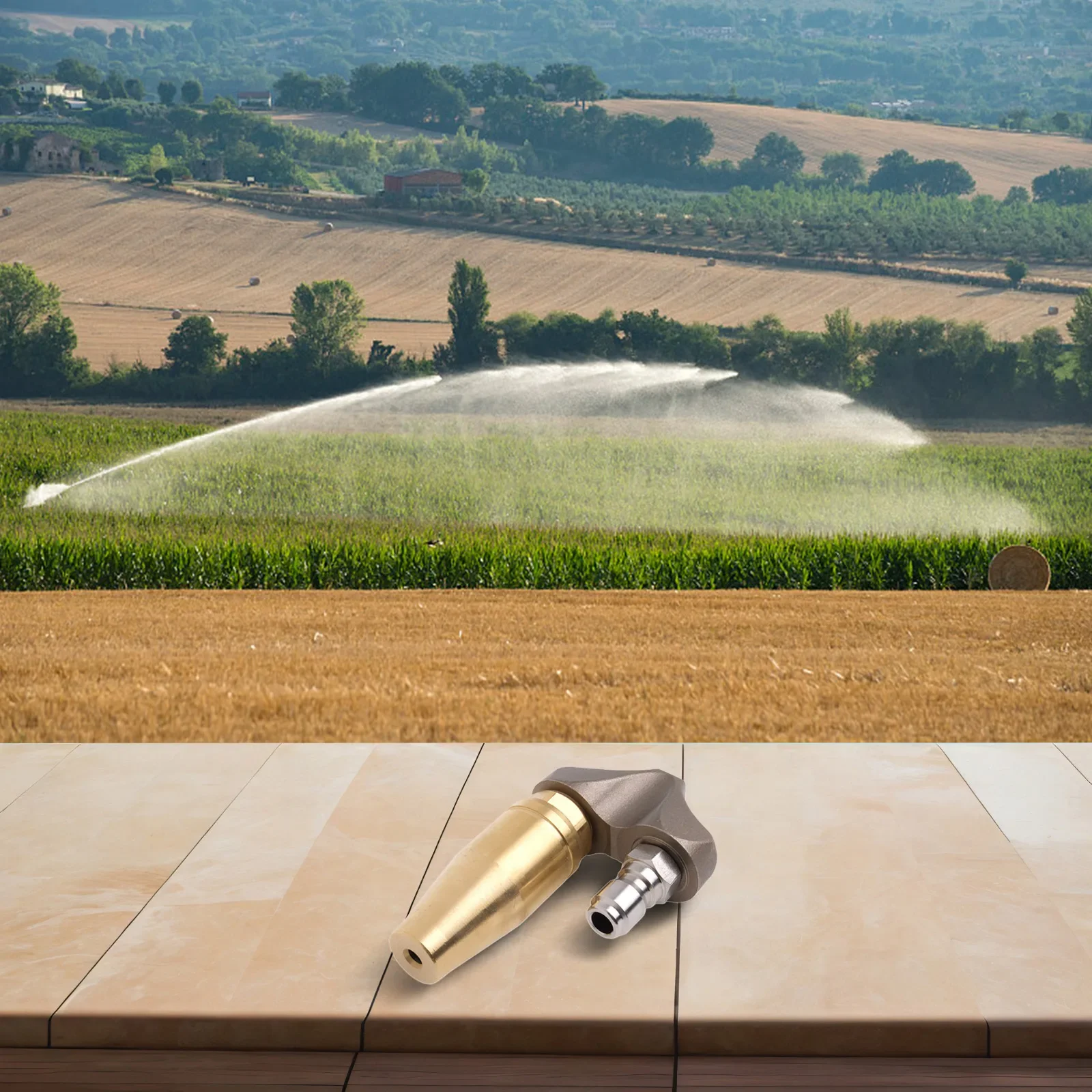 

High-speed Pressure Washer Nozzle Cleaning Nozzle 3/8'' High-temperature Resistant Self-rotation Function Stainless Steel
