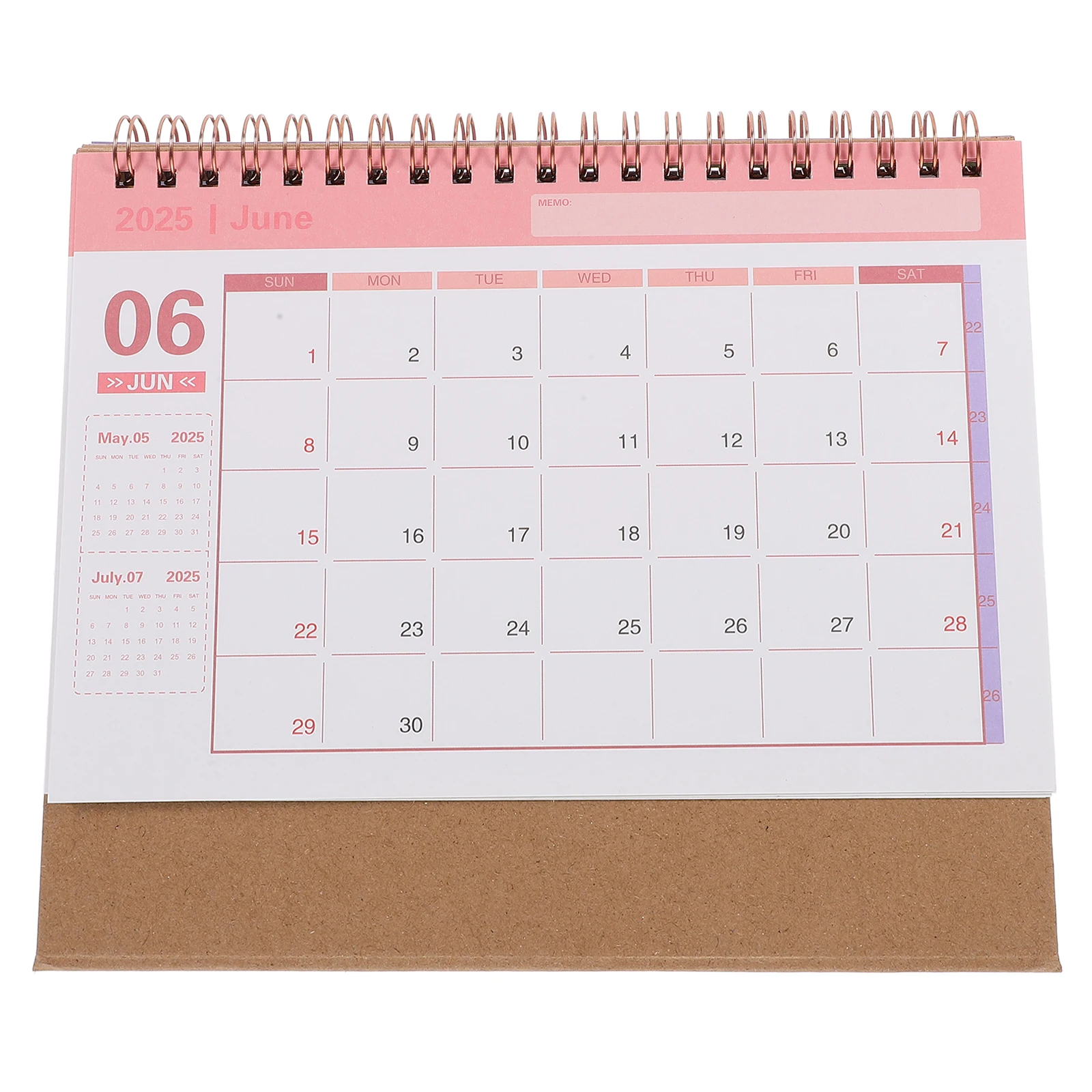 

English Version Desk Calendar Daily Use Month Cute Desktop Flip Calander Decoration Academic Year Lightweight Portable Home