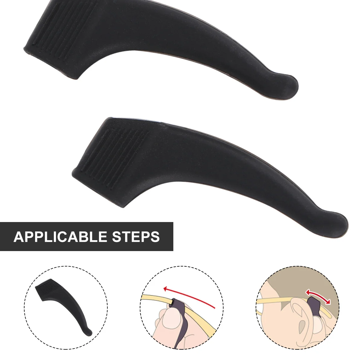 المضادة للانزلاق الأذن السنانير سيليكون كم للنظارات غطاء غير قابل للانزلاق أجزاء النظارات صالح لتشغيل ركوب تسلق تصفح #5