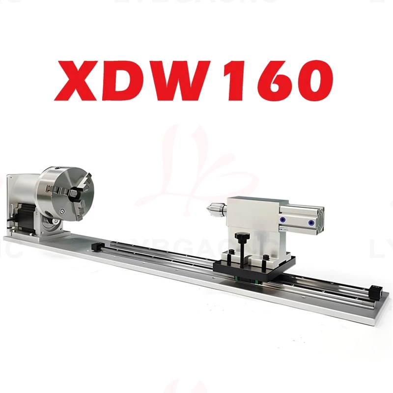 XDW125 XDW160 XDW200 Rotary Axis Industrial Pneumatic Tail Top Slide A Axis with Deceleration Chuck Diameter 125MM 160MM 200MM