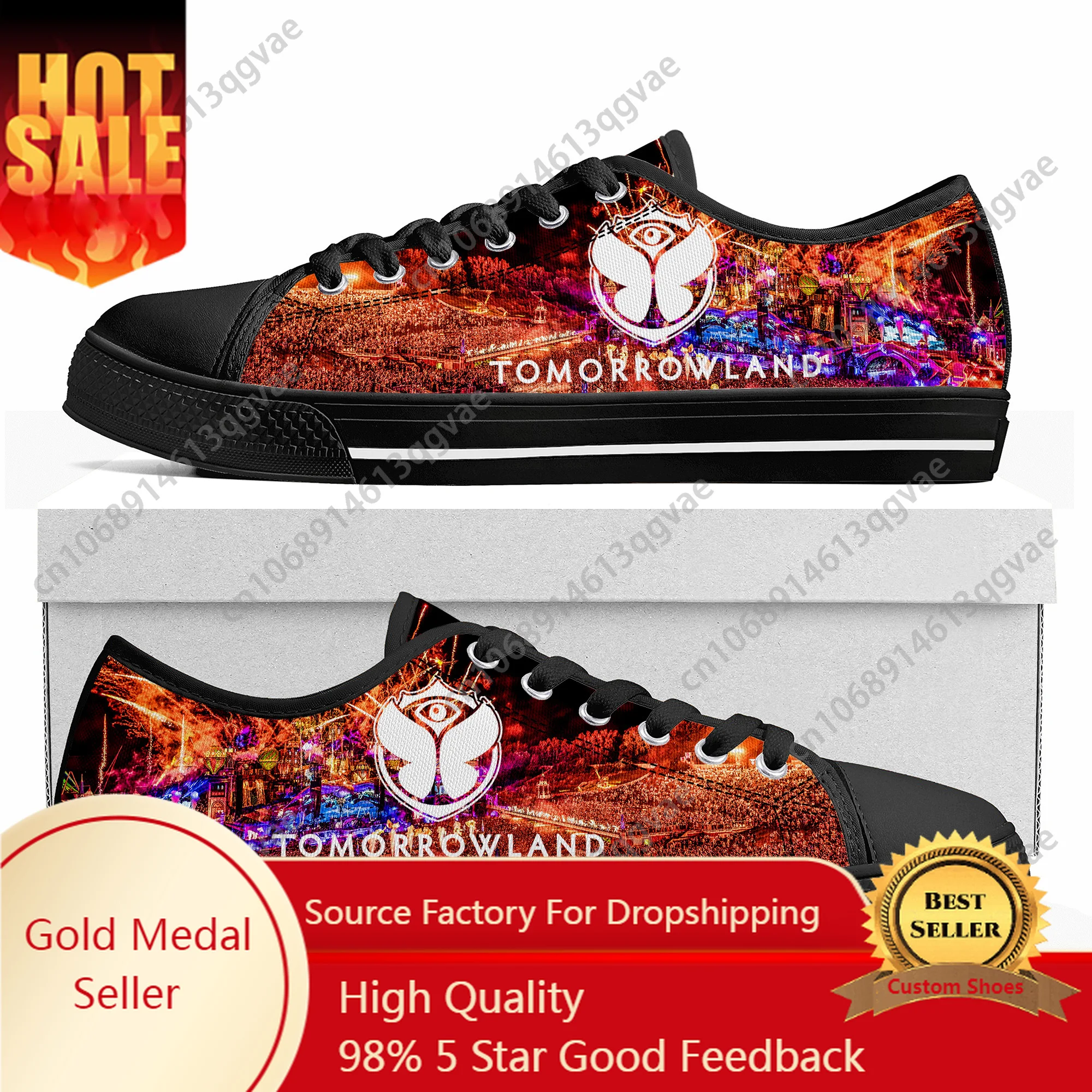 

Tomorrowland Flag Music Festival Low Top Sneakers Womens Mens Teenager High Quality Shoes Tailor-Made Canvas Sneaker Couple Shoe