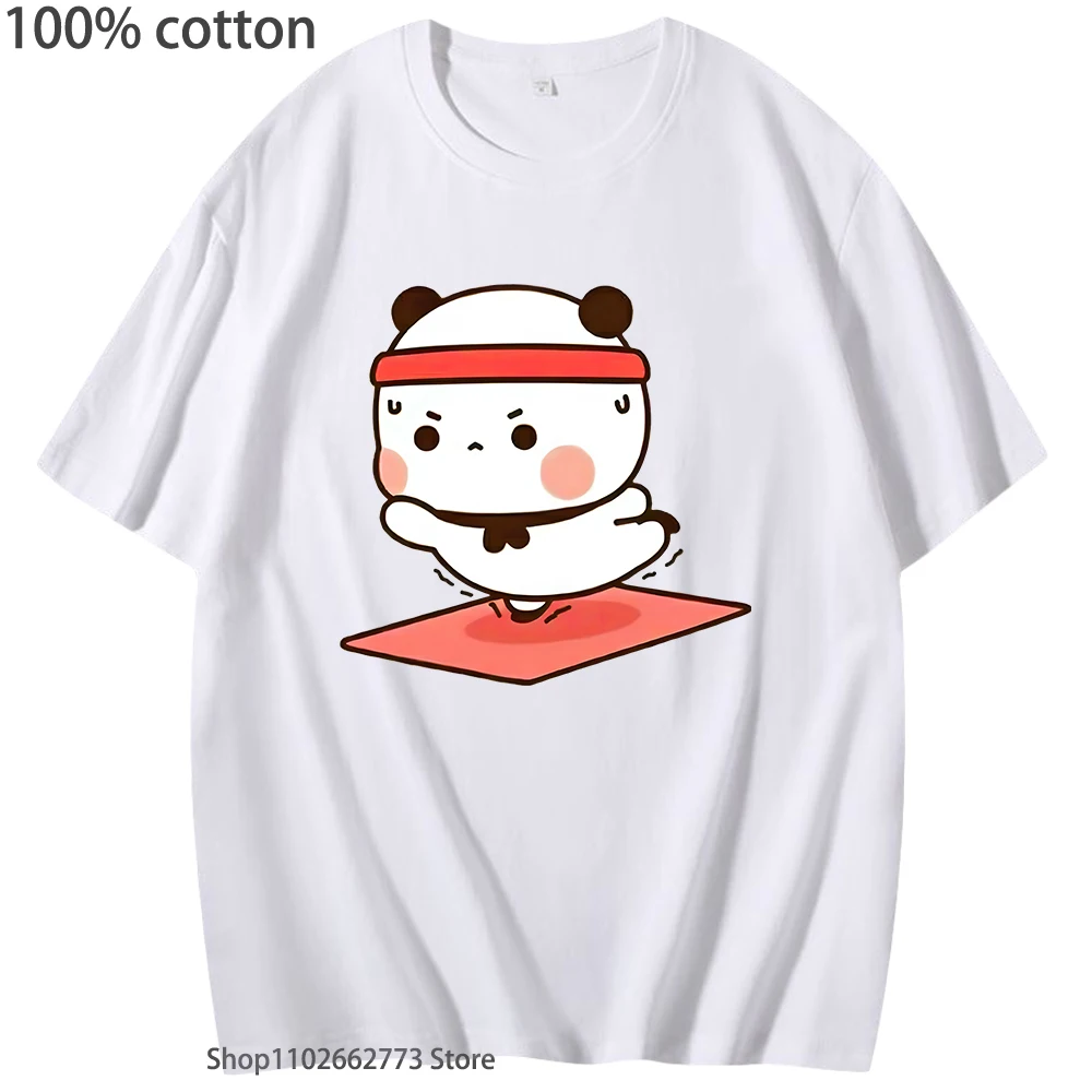 Bubu's Weight Loss Story T-Shirts Bubu Continues To Train Her Body Every Day Print Shirt Cute Women Men Tee-Shirt 100%Cotton Top