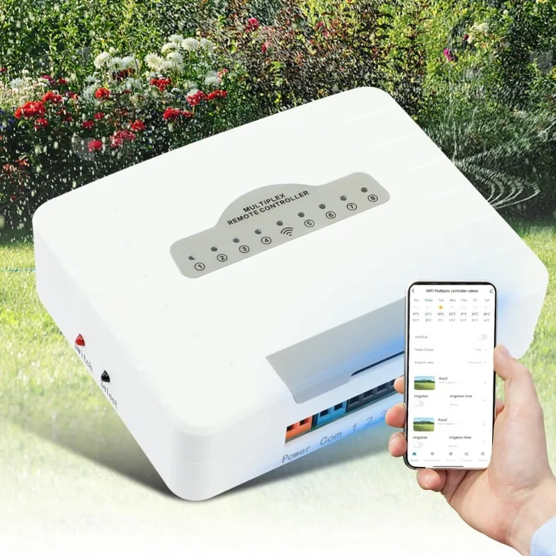 

8 Zone WiFi Sprinkler Controller with Smart Life App and Weather Intelligence Automatic Irrigation Timer for Garden Yard