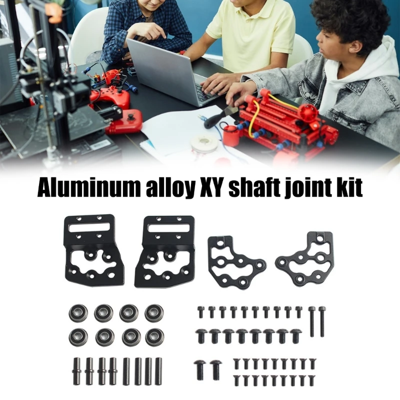 High Strength XY Joint Part Lightweight Aluminum XY Motion Joints For 3D Printers Smooth Rotation with Pin Shafts