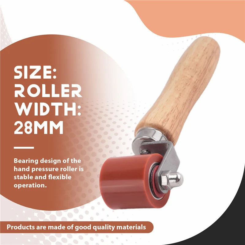 

HGSW-Hand Pressure Roller, 28Mm Silicone Pressure Roller Rolle For PVC/TPO/EPDM Roofing Tools Flooring Tools Welding Tool