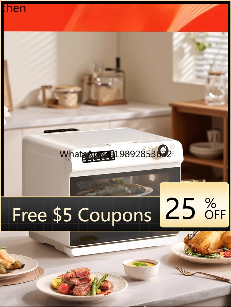 

KX Countertop Steam Oven Roaster Fryer All-in-One Home Use 3-in-1 Air Fryer Oven