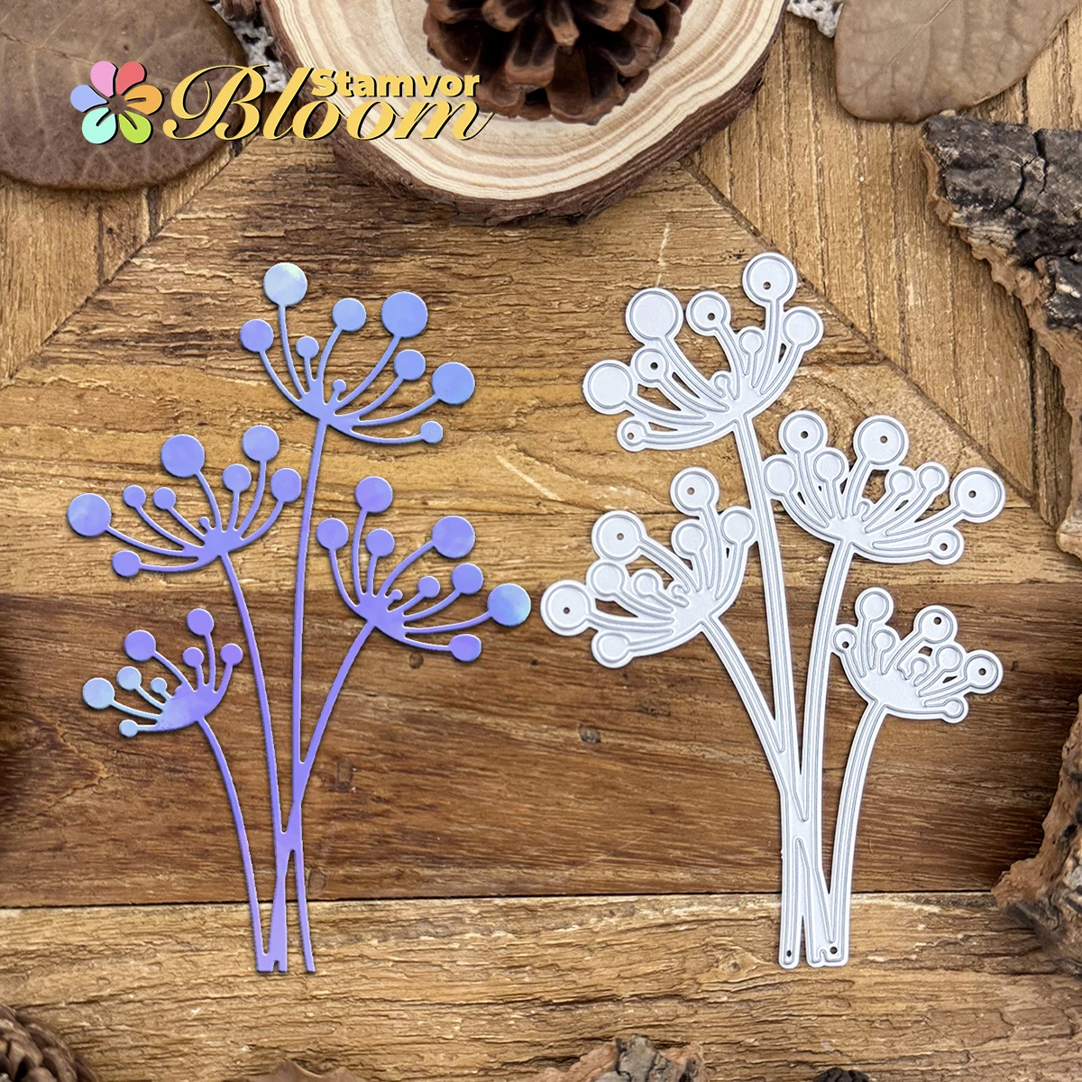 Troqueles de corte de Metal con dientes de leones, ramo de flores originales, grabado decorativo para álbum de recortes