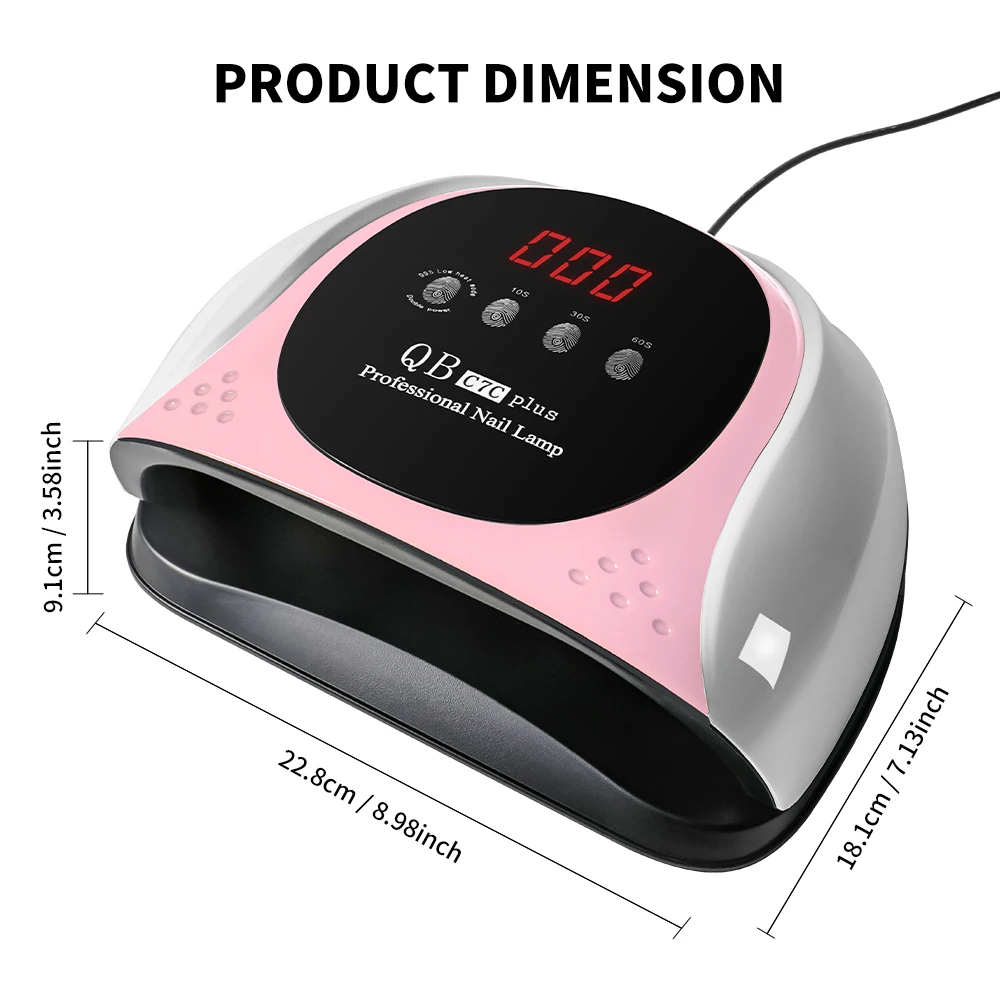 UV 네일 램프 LCD 대형 스크린 네일 드라이어, 자동 센서 포함, 57 LED, 모든 젤 건조 네일 광택제 도구 경화에 적합