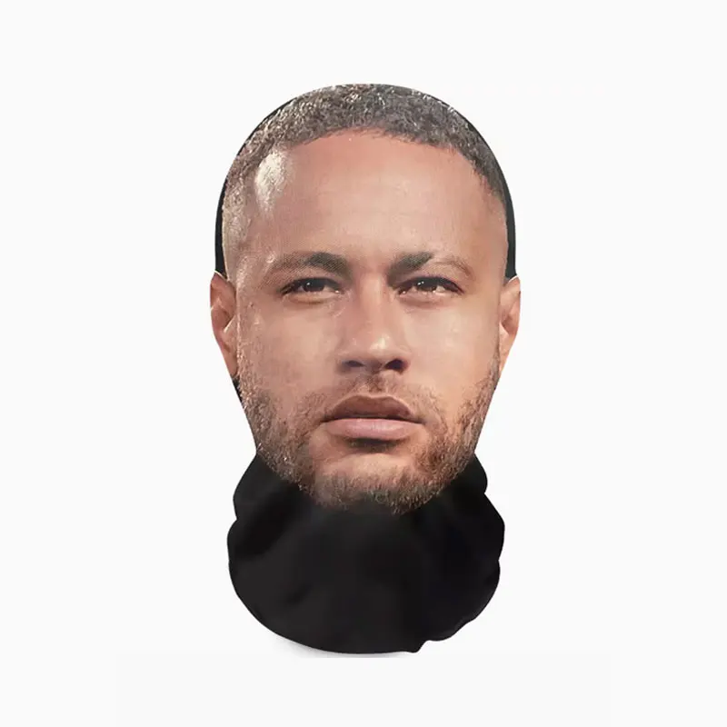 3D Funny Pattern Mesh Face Mask Head Cover Party Cosplay Props UV Protection Shield Neymar Pattern Headwear Novelty Supplies
