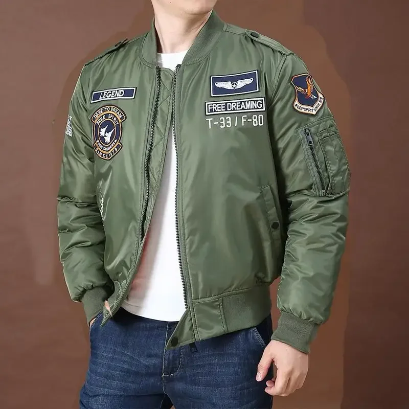 Pilot Trendy Brand European and American Jacket Men's Embroidered Baseball Suit Spring and Autumn Badge Pattern Casual Jacket