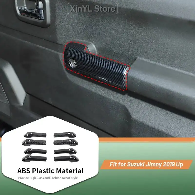 

Car Interior Door Armrest Handle Cover Trims For 2019 Up Suzuki Jimny 3-Door Carbon Fiber Accessories