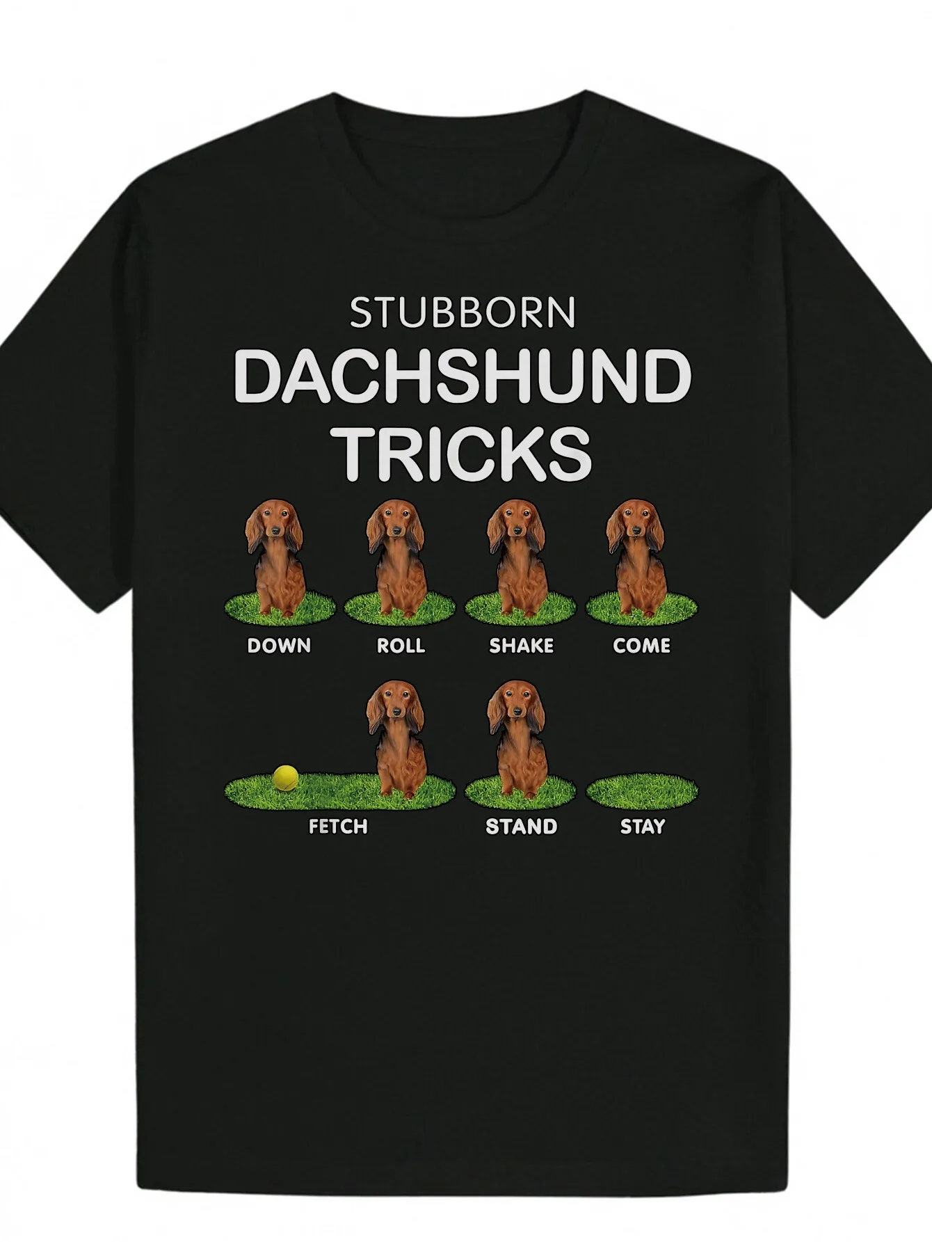 

2026 Весенне-летняя женская повседневная футболка с принтом таксы и круглым вырезом из чистого хлопка, модная футболка, роскошная футболка