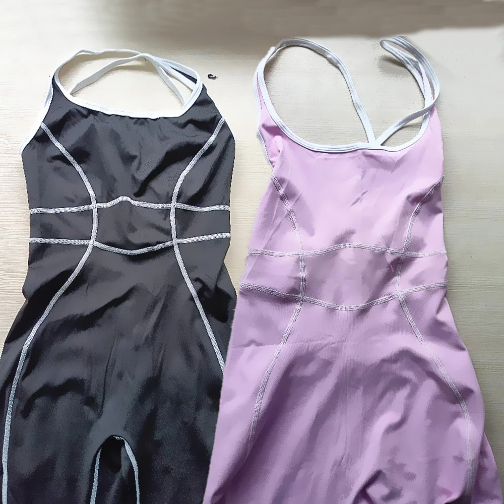 طقم يوجا نسائي بدون وسادة رومبير متقاطع من الخلف متباين واسع مضيئة يغطي الرجل النحت بعقب رفع ارتداءها لتشغيل الصالة الرياضية XP88 #6