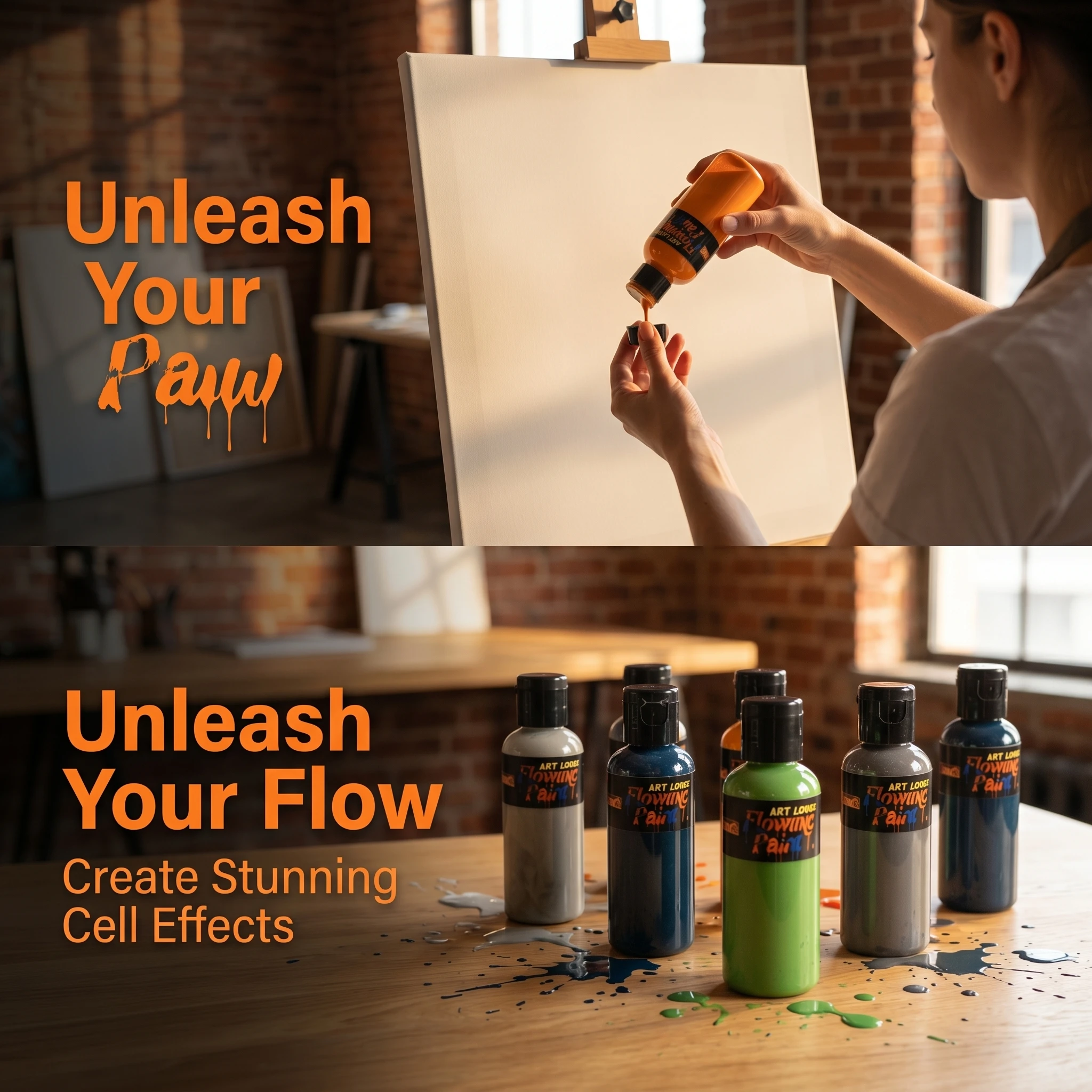 12 Bottles 50ml Acrylic Fluid - đánh giá và giá Acrylic Pour Paint