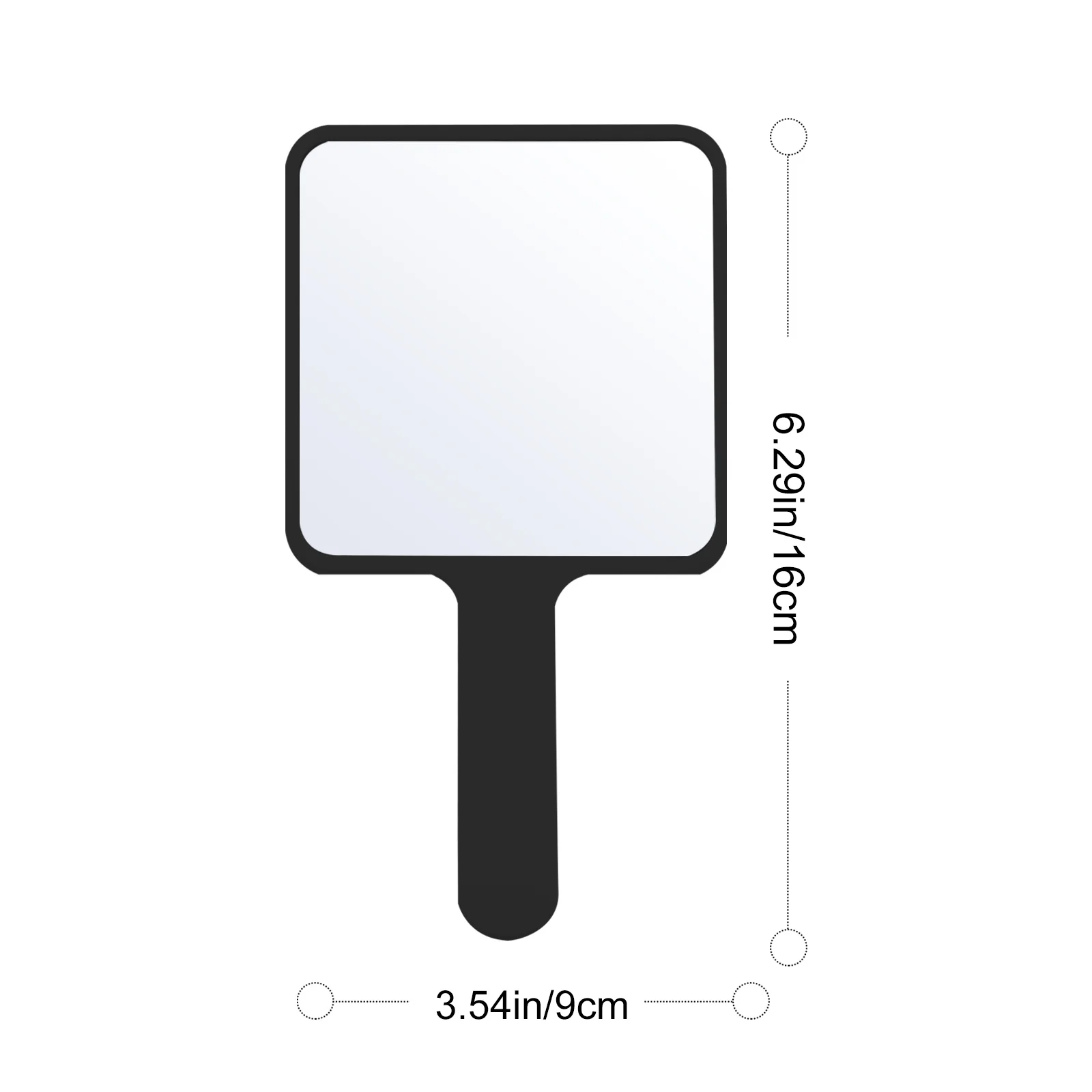 กระจกแต่งหน้าแบบมือถือ ดีไซน์เรียบเนียน เหมาะสำหรับการทาลิปสติก - ใช้งานได้สะดวก เหมาะสำหรับช่างตัดผมและศิลปิน