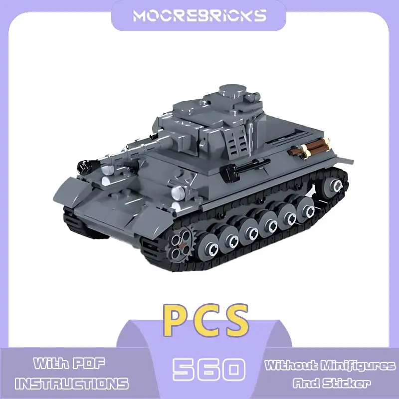 

German Medium Tank Panzer III/IV Building Blocks DIY Infantry Fighting Vehicle Model Mini Bricks Toy Kit Children's Holiday Gift