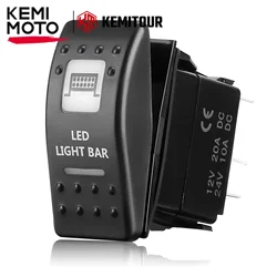 KEMiMOTO Rocker Switch Illuminated LED WINCH Rear Front lights for Can Am Maverick Commander Led light Bar Horn UTV For Yamaha