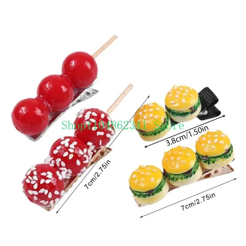 5asd Candied Haws Hair Barrettes Creative Side Clip Hair Styling Tool for Adult Kids