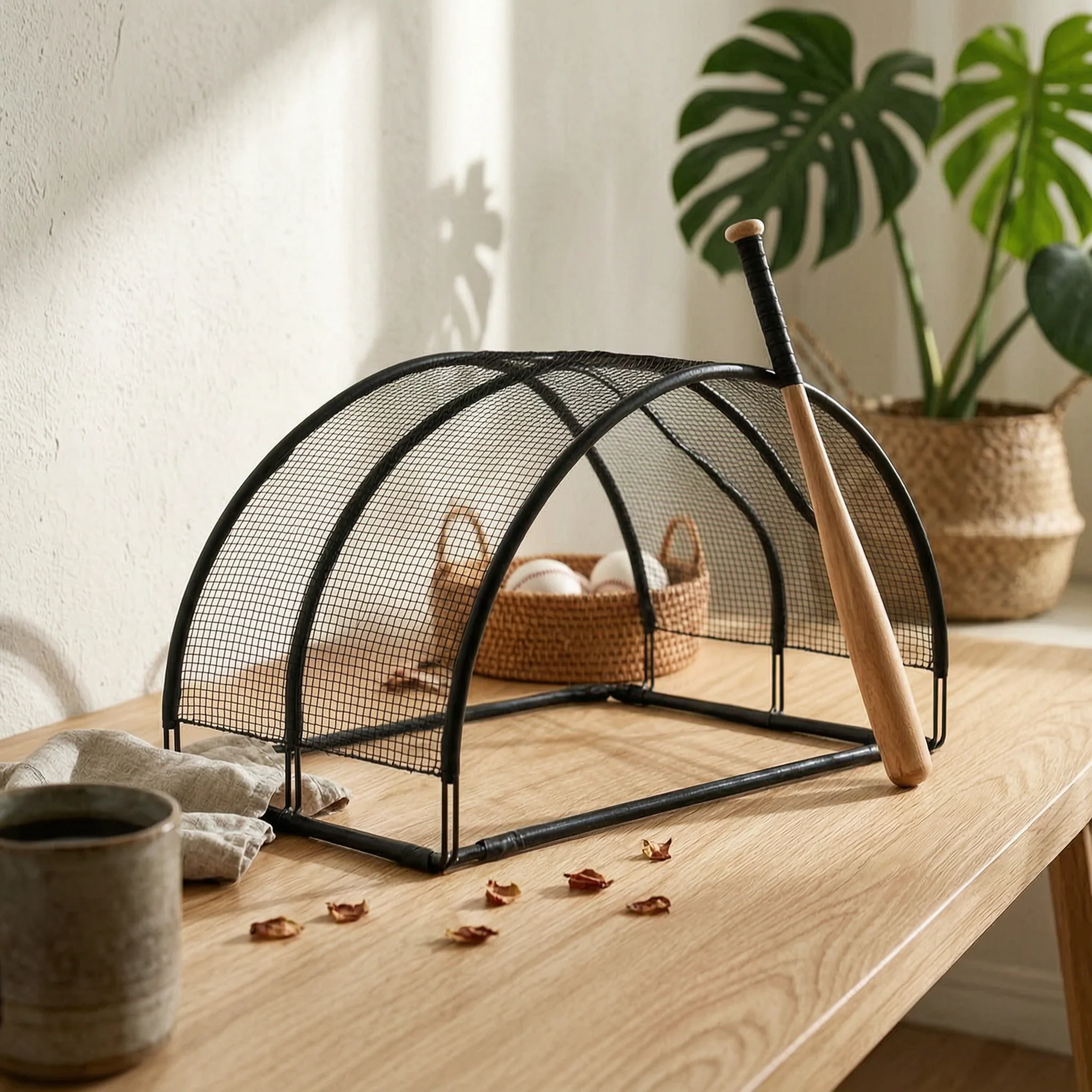 cage-de-frappe-de-baseball-arquee-avec-structure-robuste-et-stable-pour-entraineurs-jardin-et-camp-d'entrainement