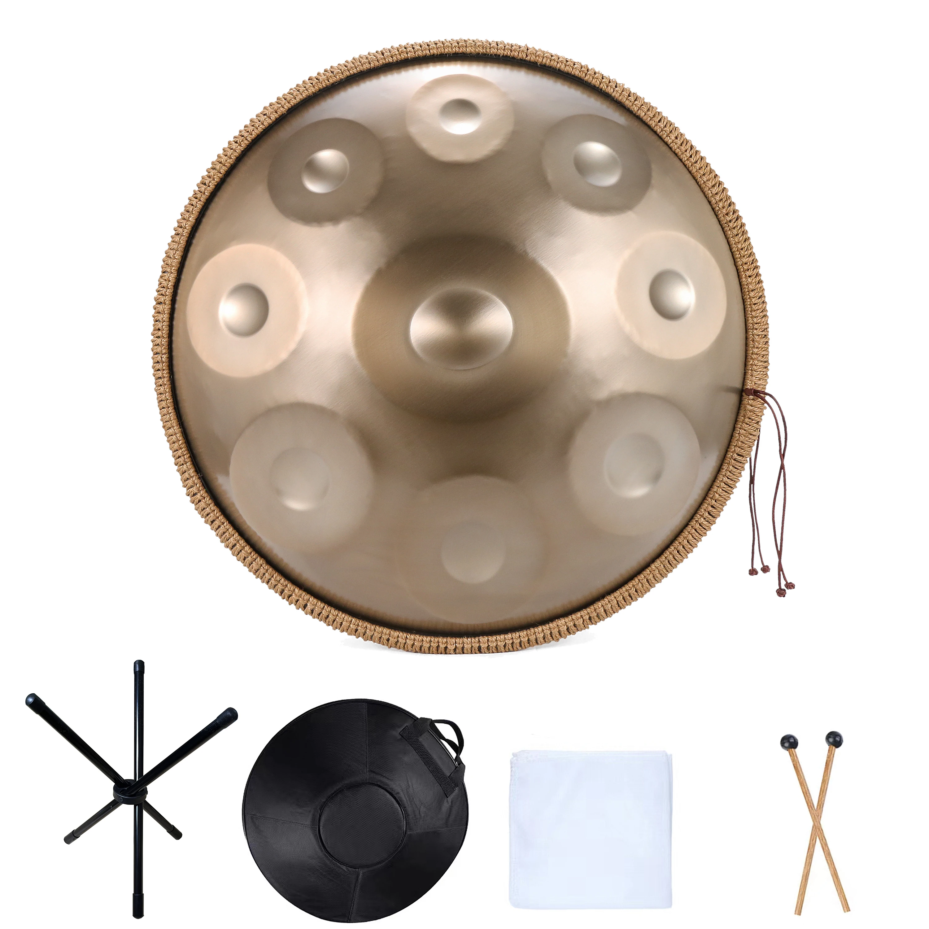 Handpan 432HZ 440HZ 22 inch D Minor 9 10 Notes Nitride Pantam Drum Hand Pan Stainless Steel for Beginner Meditation Yoga