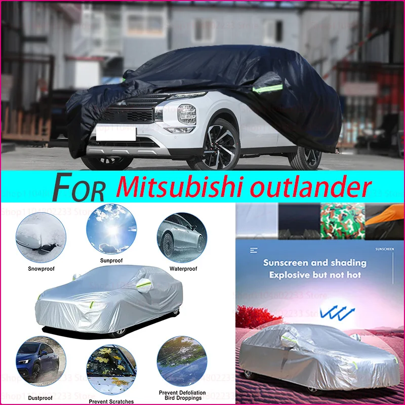 

190T Car Cover Protection Sunscreen Heat Insulation Dust Resistant Scratch Car Exterior Accessories For Mitsubishi Outlander