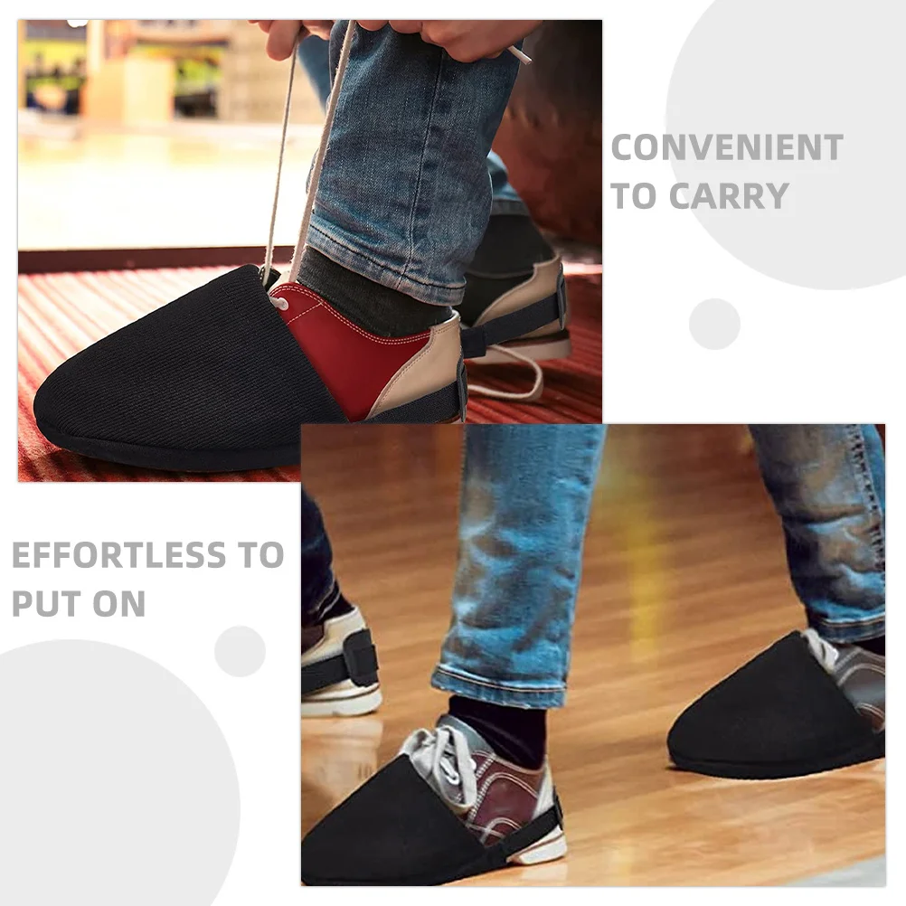 

1 Pair Bowling Shoe Covers Adjustable Elastic Straps Smooth Sliders For Men Women Bowling Accessories Bowl Shoe Cover Sports
