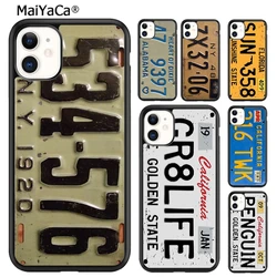 USA LICENSE NUMBER PLATES Phone Case For iPhone 17 Air 16 16e 15 14 plus 11 12 13 pro max Shell Cover coque
